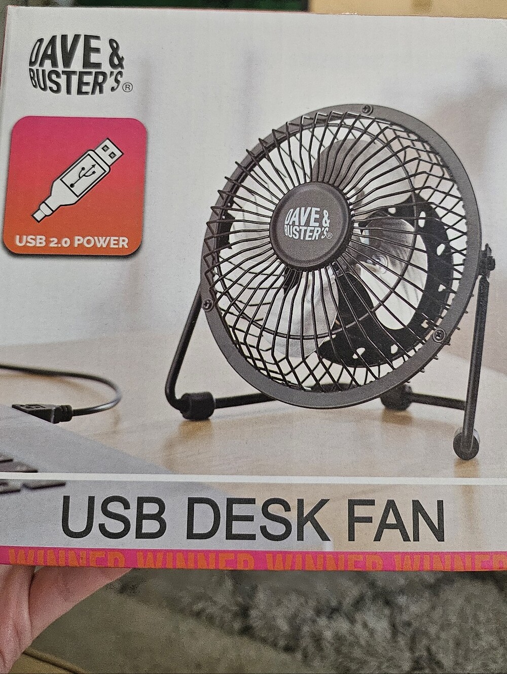 Black USB Desk Fan